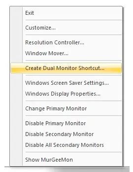 System Tray of Dual Monitor Software