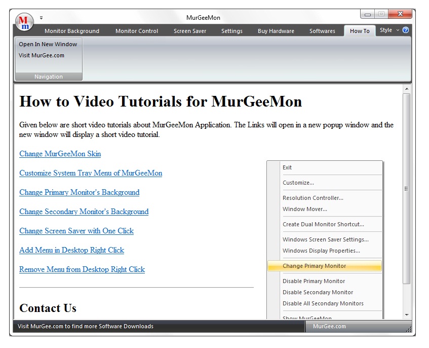 How to tab has various Video Tutorials about the Dual Monitor Softwares How to Tab for Dual Monitor Software How to's and Tutorials