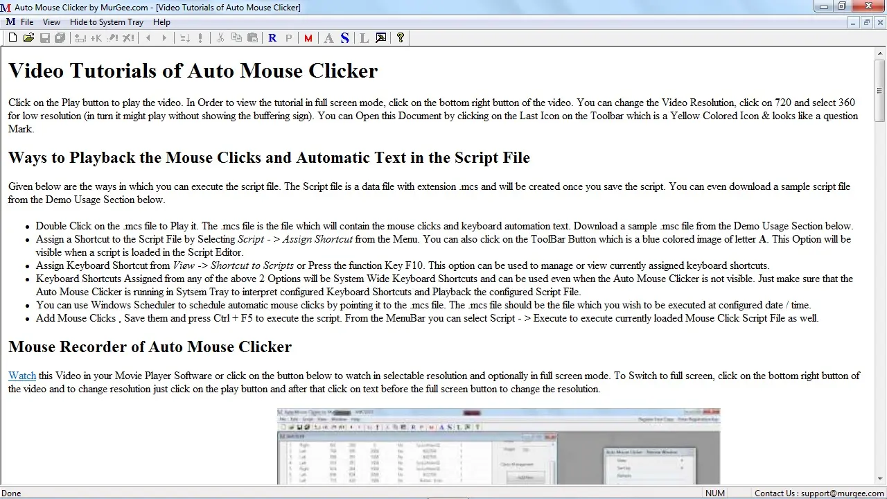 Main Screen of Auto Mouse Clicker