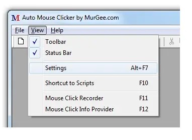 Open Auto Mouse Clicker Settings
