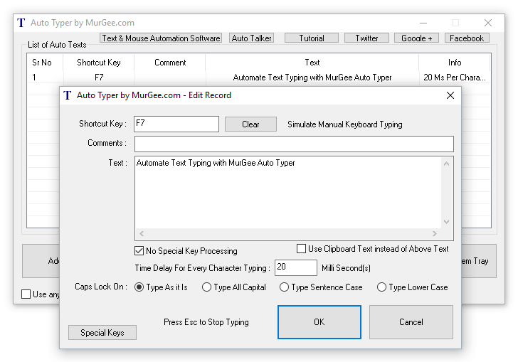 Auto Typer To Automatically Type On Keyboard - roblox auto clicker table