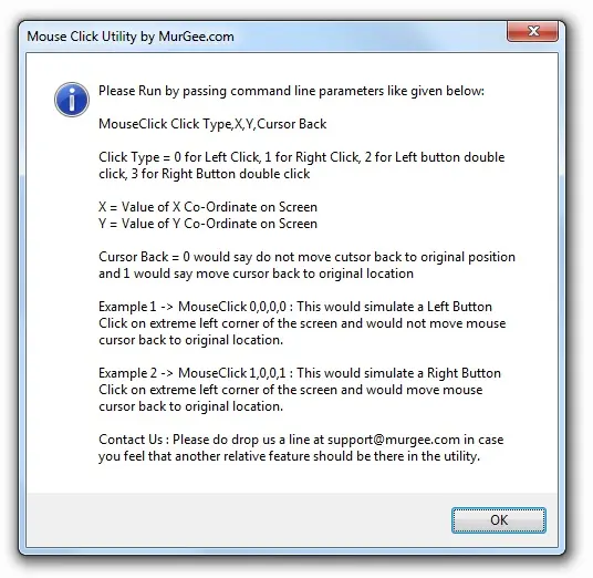 Screenshot displays how to auto mouse click, whether it is left or right button single or double click